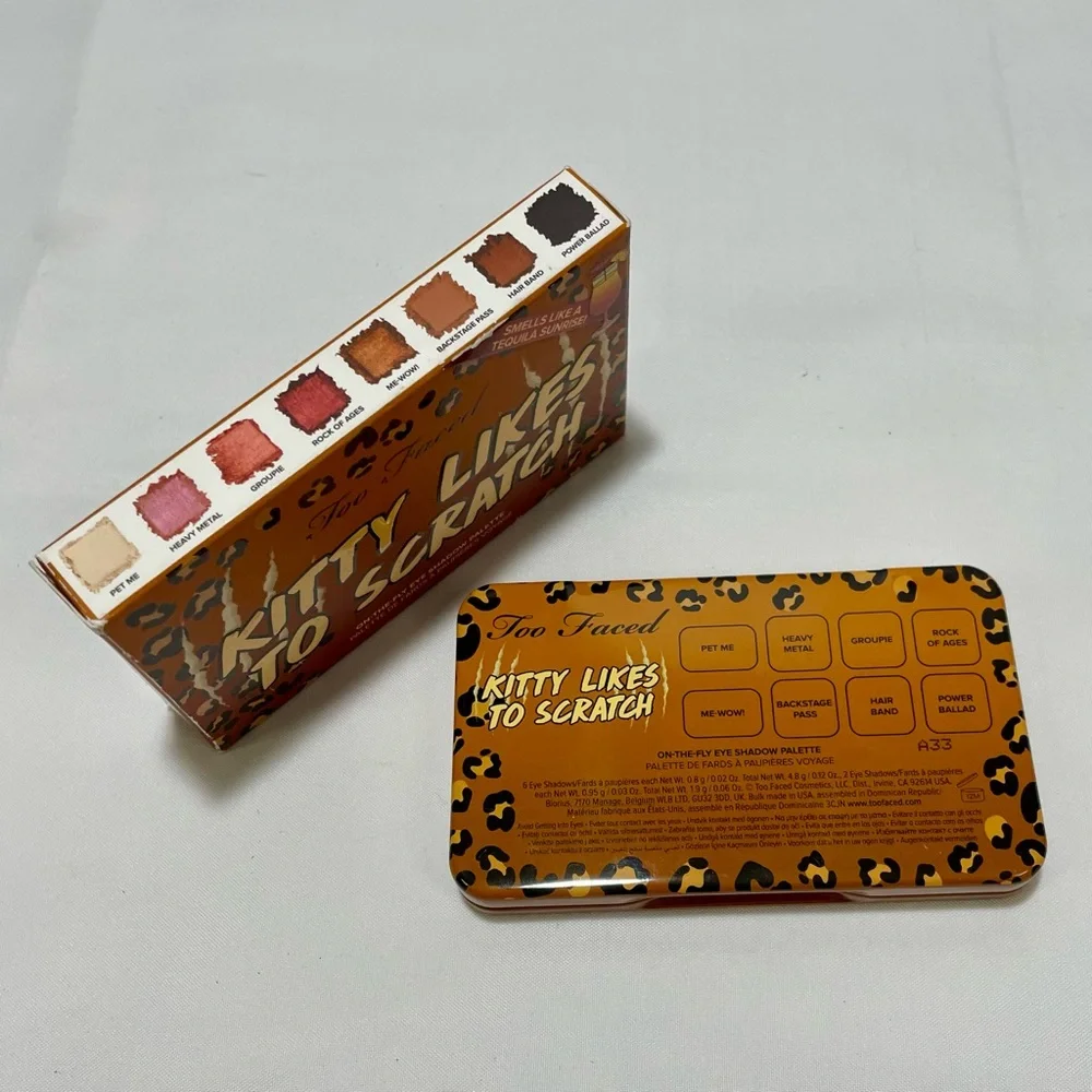 Too Faced Kitty Likes to Scratch On-the-Fly Eyeshadow Palette, NWT